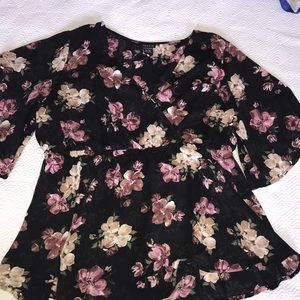 Floral babydoll top